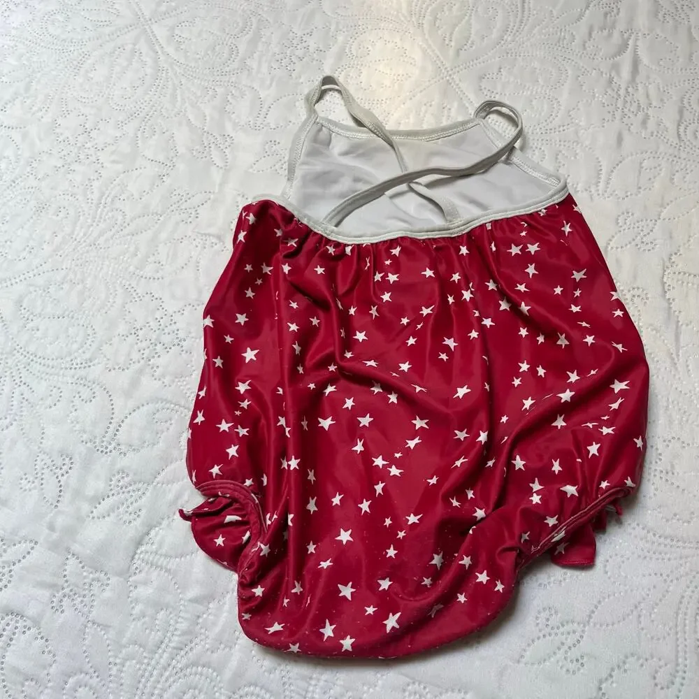 SweetHoney One Piece Red Stars Swimsuit 3T